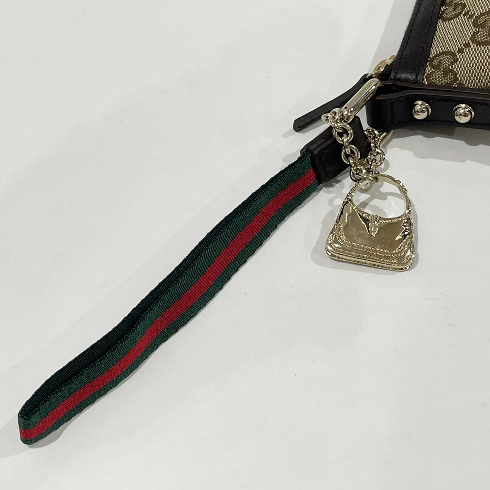 GUCCI(グッチ) シェリーライン チャーム付き 152507 ポーチ GGキャンバス/レザー レディース【中古A】20240630