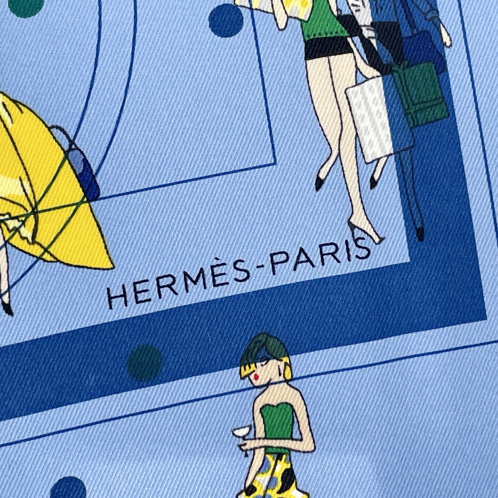 HERMES(エルメス) カレ70 Ex-Libris Les Parisiennes エクスリブリス パリジェンヌ 恋人 スカーフ /ヴィンテージシルク ユニセックス【中古A】