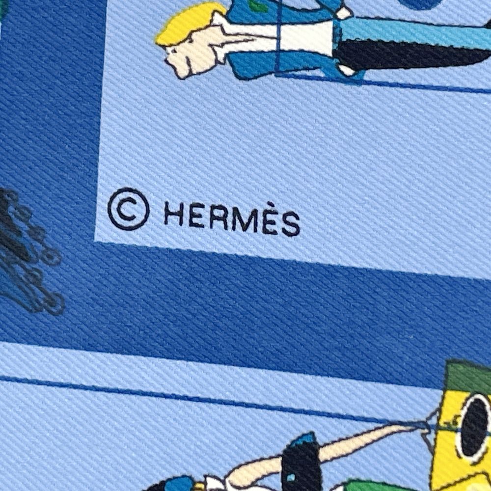 HERMES(エルメス) カレ70 Ex-Libris Les Parisiennes エクスリブリス パリジェンヌ 恋人 スカーフ /ヴィンテージシルク ユニセックス【中古A】