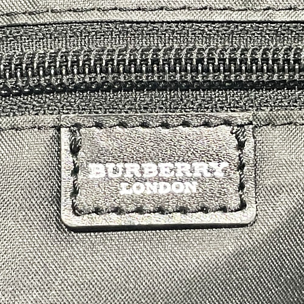 BURBERRY(バーバリー) ロンドン ロゴショルダー 一部チェック 斜め掛け ショルダーバッグ ナイロン/レザー ユニセックス【中古AB】20240707