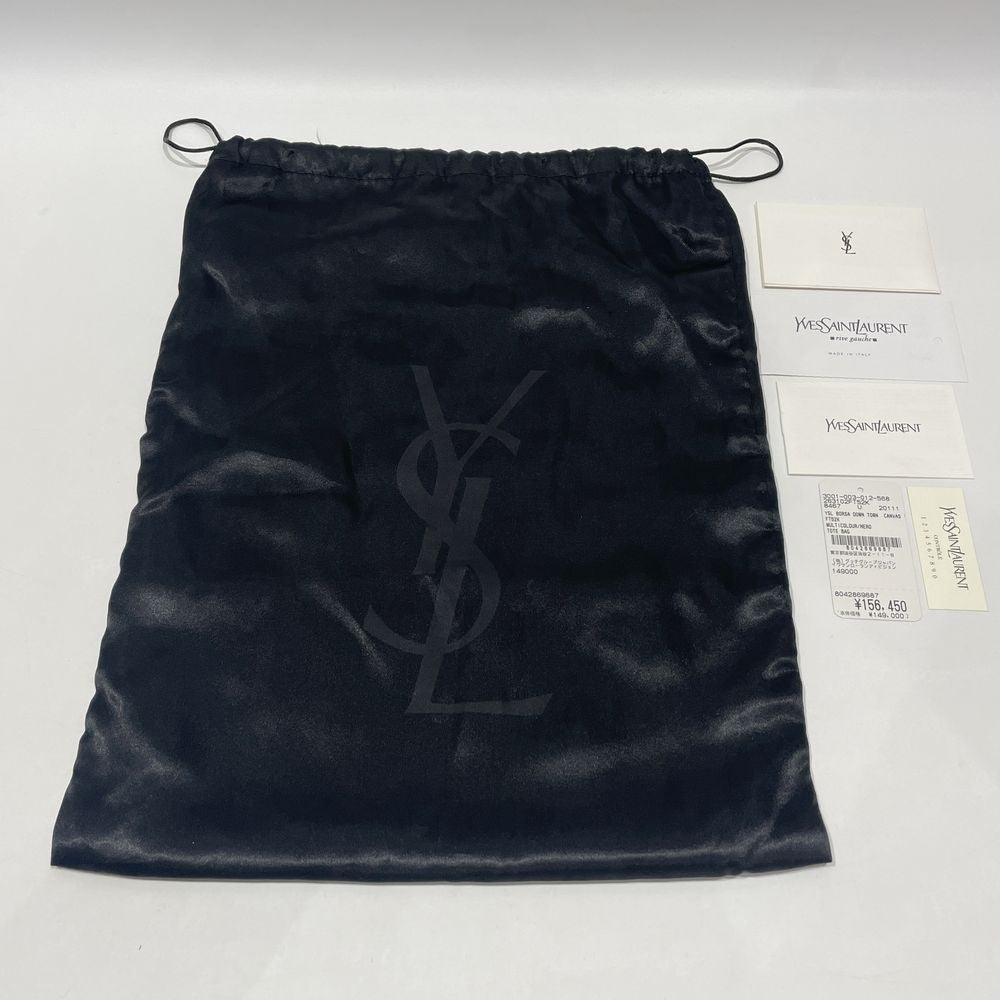 YVES SAINT LAURENT(イヴ・サンローラン) 【レア】ダウンタウン ミニ 限定品 レオパード 263102 ハンドバッグ キャンバス/エナメル レディース【中古AB】20240707