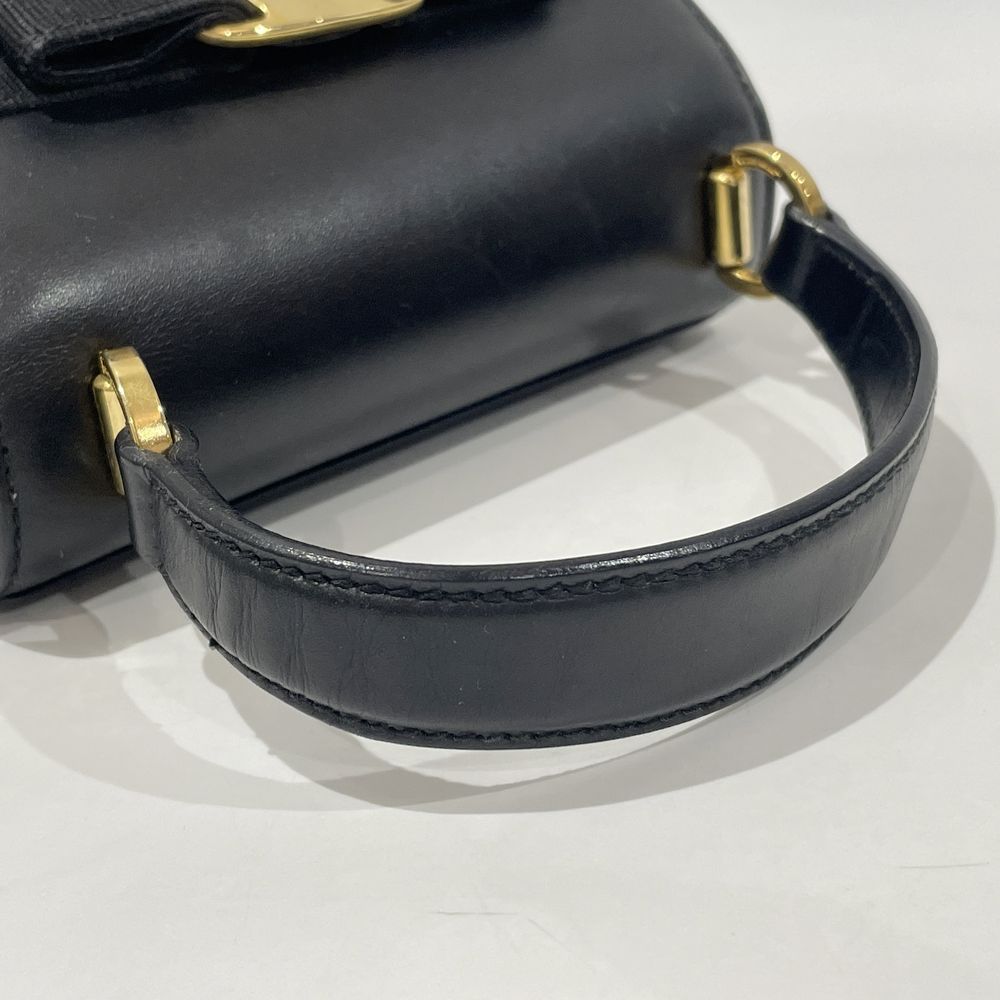 Salvatore Ferragamo(サルヴァトーレフェラガモ) ヴァラ リボン トップハンドル AT21 5677 ハンドバッグ レザー レディース【中古B】20240707