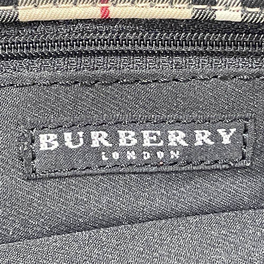 BURBERRY(バーバリー) ロンドン チェック スクエア型 トートバッグ キャンバス/レザー レディース【中古AB】20240707