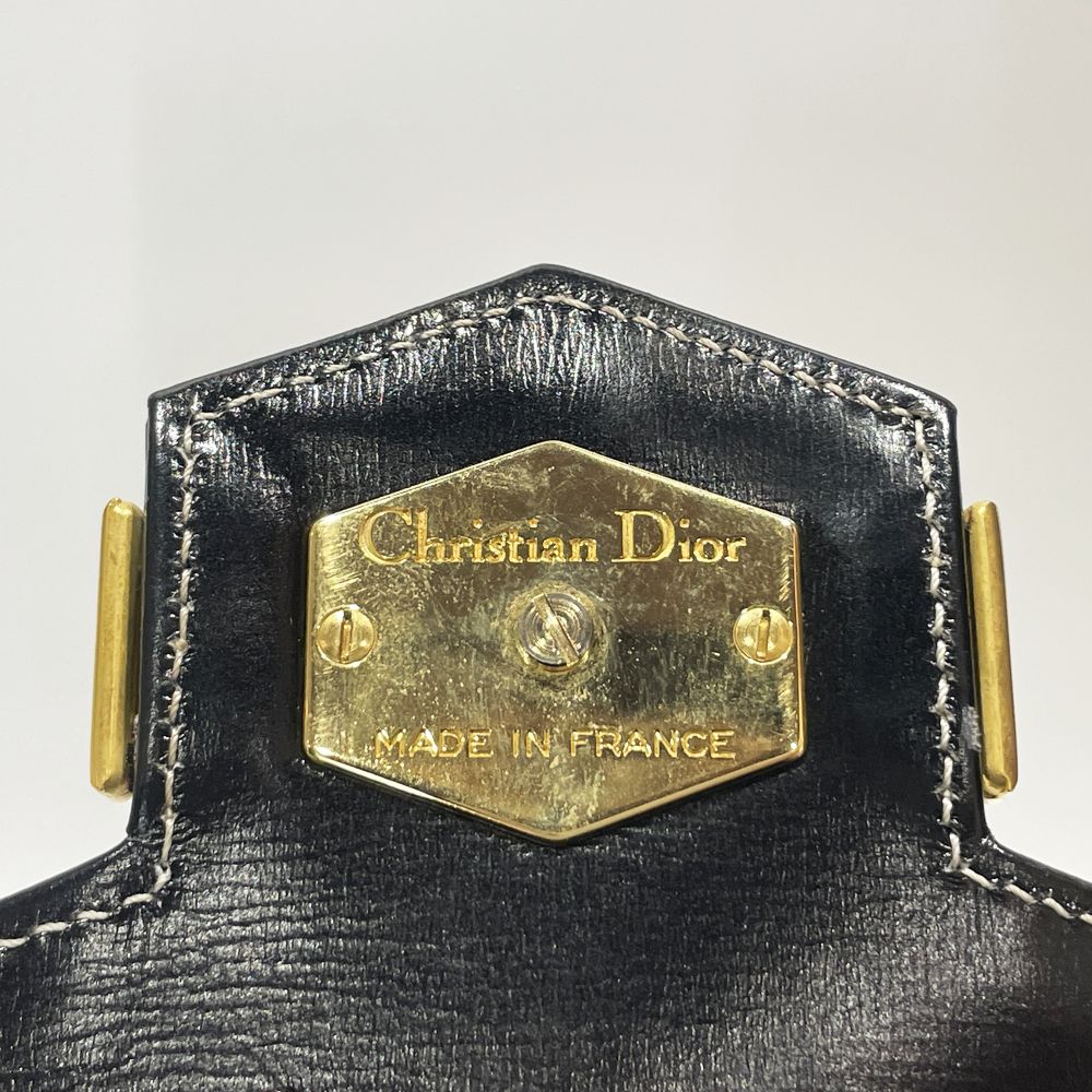 Christian Dior(クリスチャンディオール) CDロゴ 台形型 ヴィンテージ ショルダーバッグ レザー レディース【中古AB】20240707