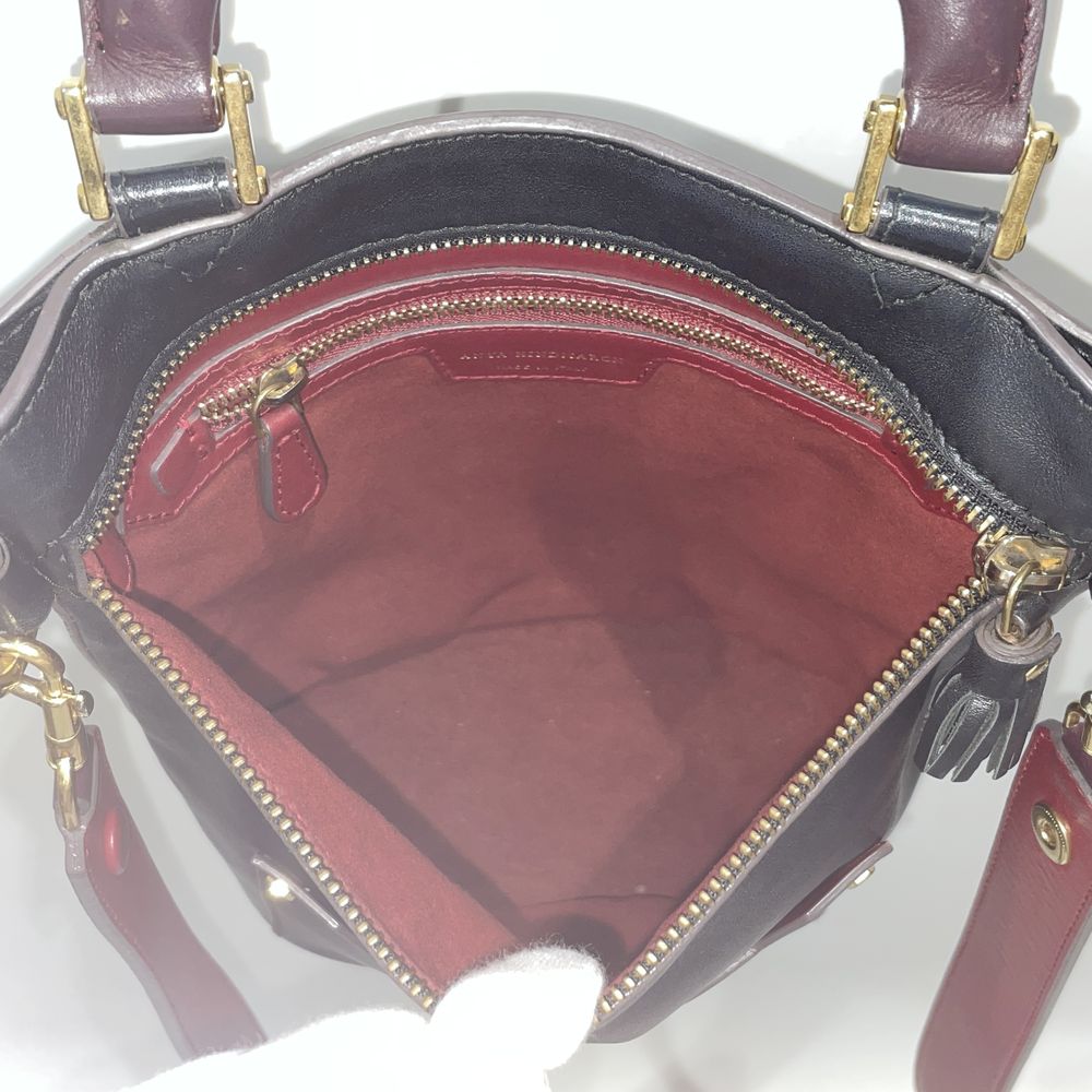 Anya Hindmarch(アニヤ・ハインドマーチ) トップハンドル フリンジ 2WAY ミニ ショルダーバッグ レザー レディース【中古AB】20240707