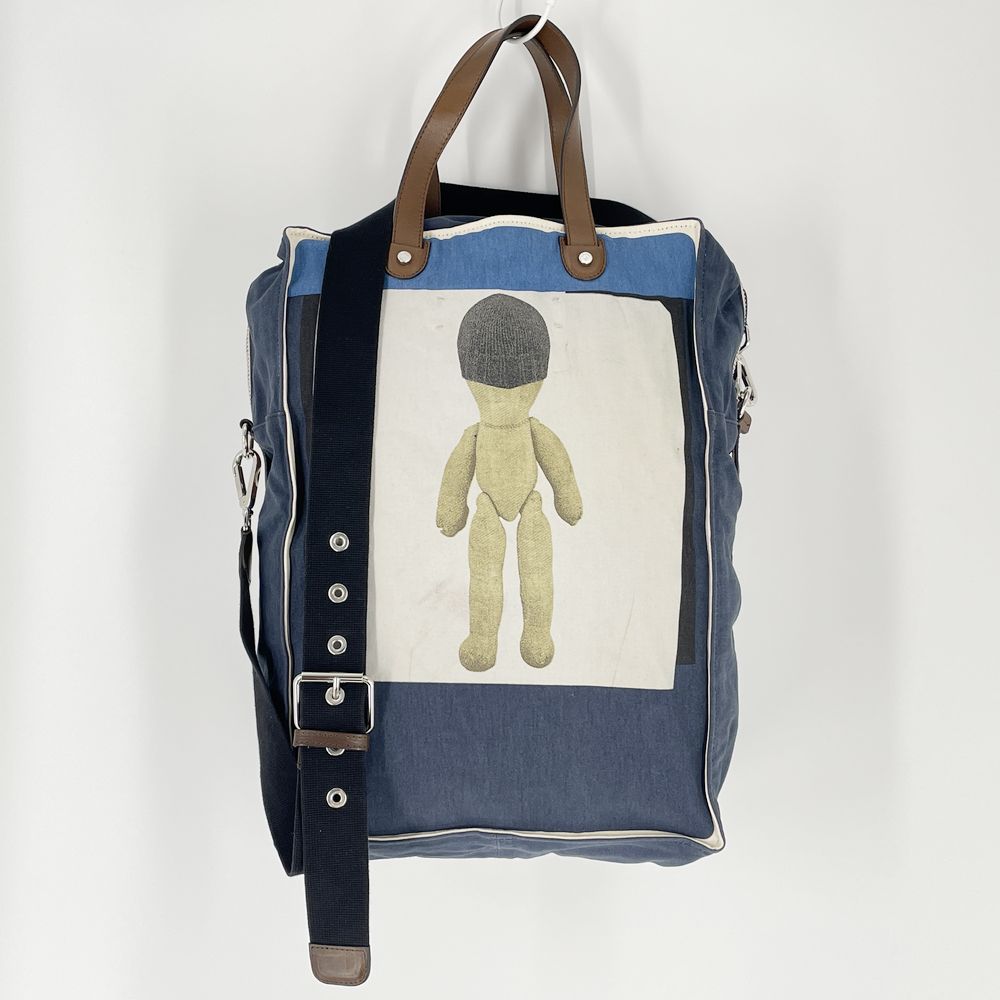 MARNI(マルニ) ドールイラスト 2009 WINTER 2WAY トートバッグ コットン/レザー レディース【中古AB】20240706