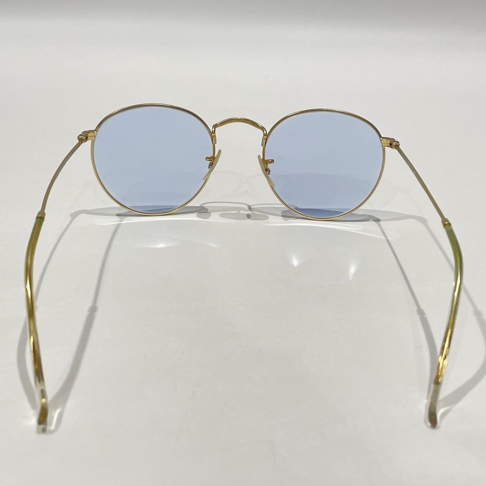 Ray-Ban(レイバン) ROUNDMETAL ラウンドメタル ミル打ち ライトブルーレンズ RB3447V サングラス メタル/プラスチック ユニセックス【中古AB】20240720