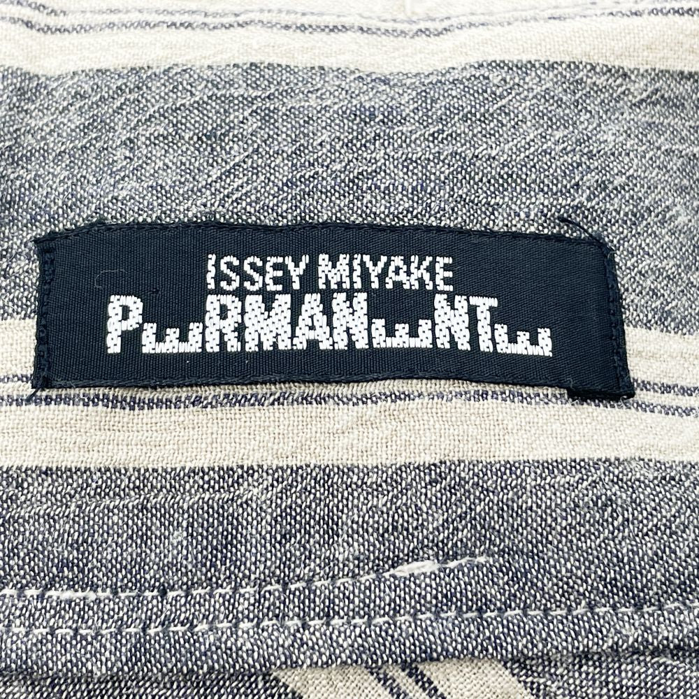 ISSEY MIYAKE(イッセイミヤケ) ペルマネンテ ストライプ ヴィンテージ サルエルパンツ コットンリネン/シルク レディース【中古B】20240721