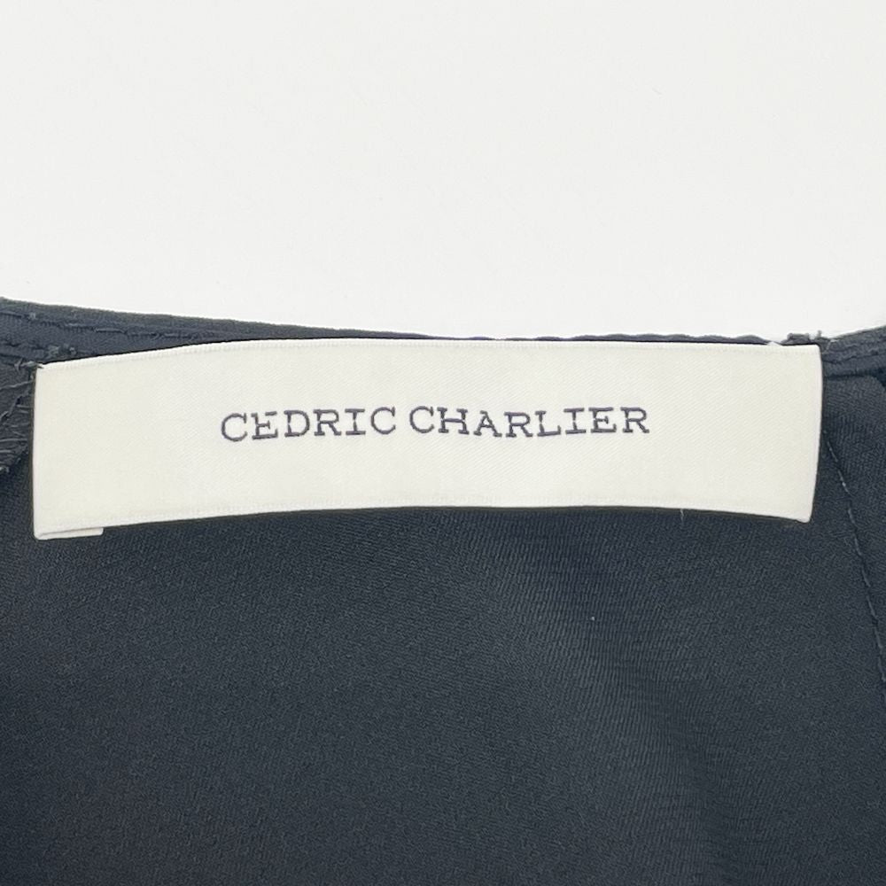 CEDRIC CHARLIER セドリック シャルリエ ワンピース サイズ42 サイドスリット 膝丈 エストネーション取扱 ポリエステル/ レディース【中古A】20240721