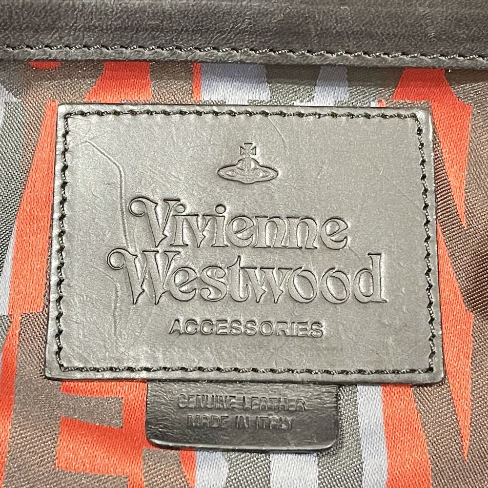 Vivienne Westwood(ヴィヴィアンウエストウッド) オーブ 内部ロゴ柄 ハンドバッグ レザー レディース【中古B】20240706