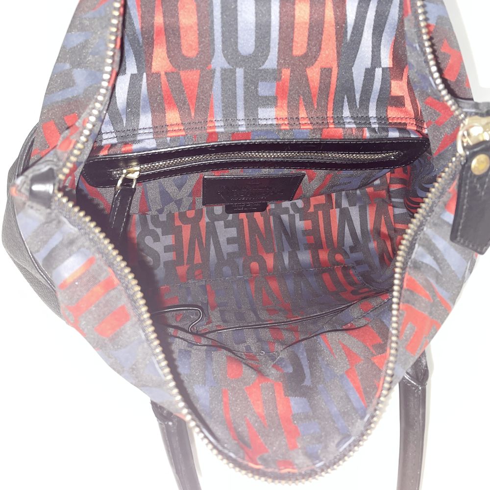 Vivienne Westwood(ヴィヴィアンウエストウッド) オーブ 内部ロゴ柄 ハンドバッグ レザー レディース【中古B】20240706