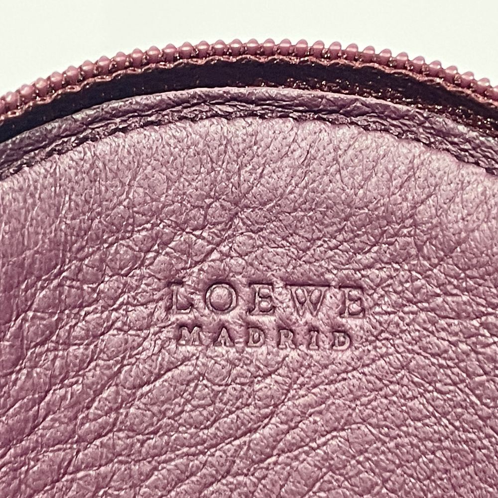 LOEWE(ロエベ) ロゴ 丸型 ラウンド 小銭入れ ヴィンテージ コインケース レザー/スエード レディース【中古AB】20240712