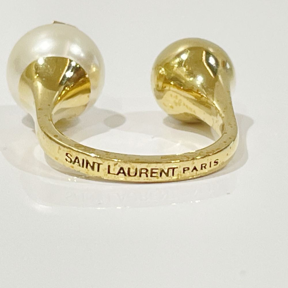 SAINT LAURENT(サンローラン) レア パール＆ボール 10号 リング・指輪 GP レディース【中古】20240709