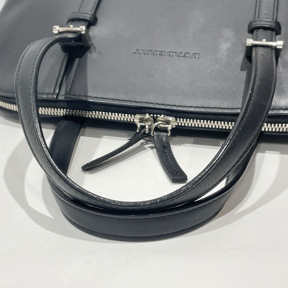 BURBERRY(バーバリー) ロゴ 内部チェック ハンドバッグ レザー レディース【中古B】20240713