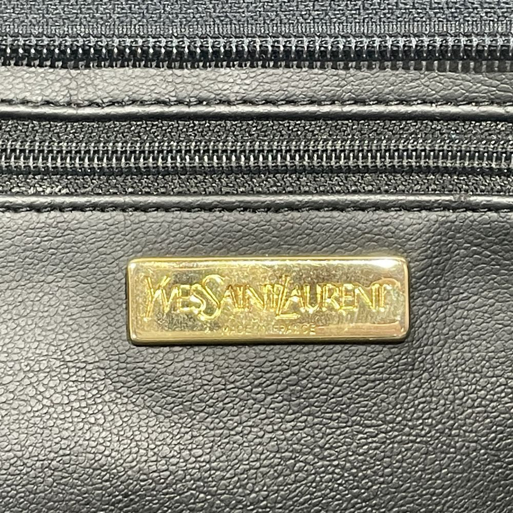 YVES SAINT LAURENT(イヴ・サンローラン) Yカットアウト チャーム付き ヴィンテージ トートバッグ レザー レディース【中古B】20240713