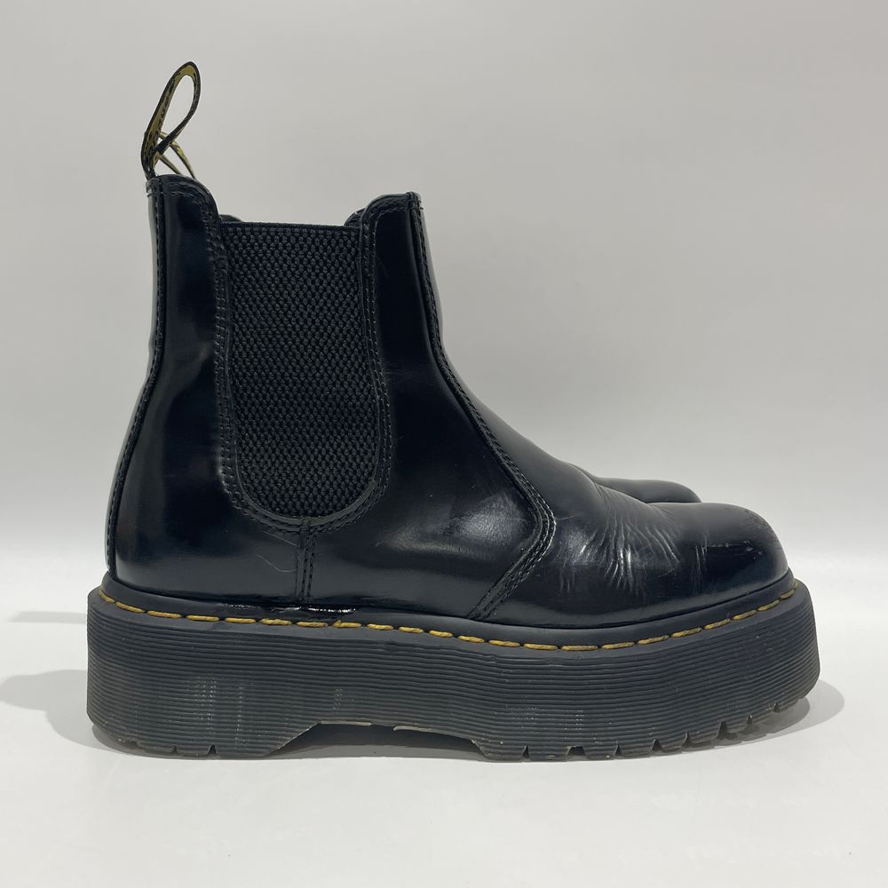 中古B/標準】Dr.Martens ドクターマーチン チェルシー 2976 QUAD 厚底 サイドゴア UK5 レディース ブーツ ブラック 20479845