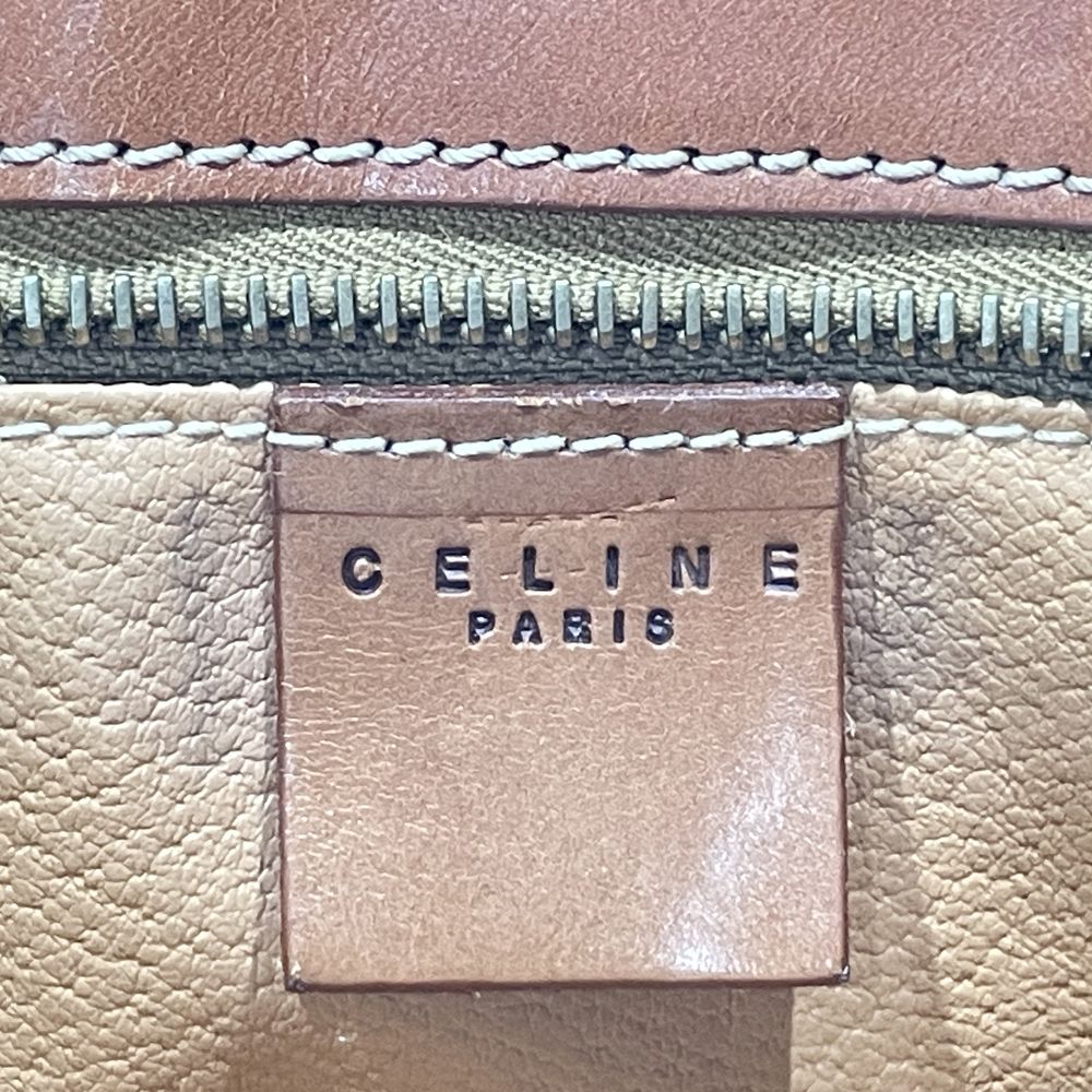 CELINE(セリーヌ) マカダム トリオンフ 肩掛け ヴィンテージ ショルダーバッグ PVC/レザー レディース【中古B】20240713