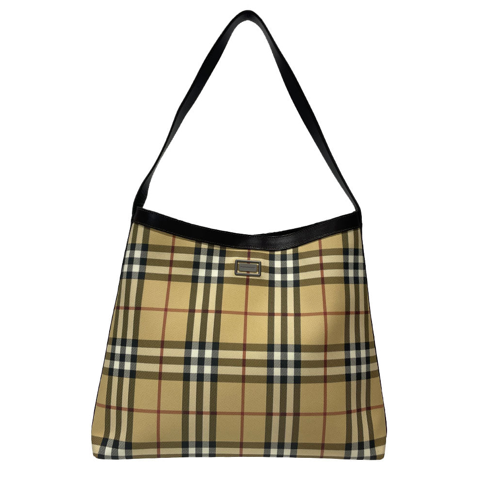 BURBERRY(バーバリー) チェック 肩掛け ショルダーバッグ PVC/レザー レディース【中古B】20240713