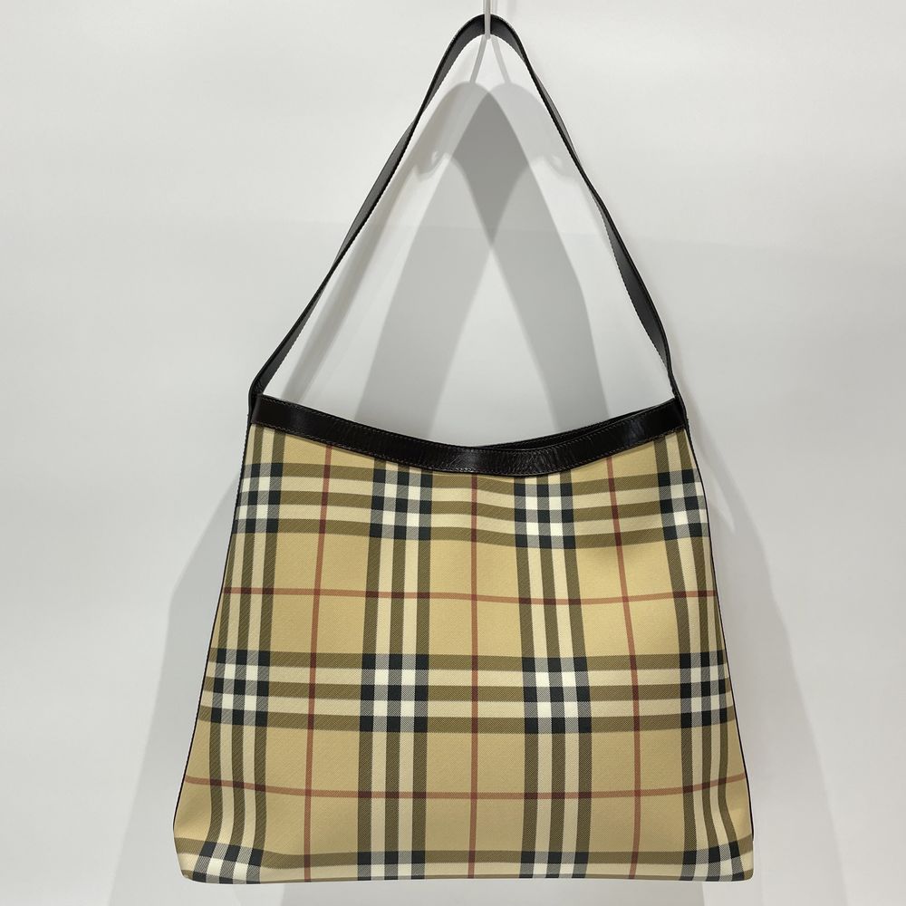 BURBERRY(バーバリー) チェック 肩掛け ショルダーバッグ PVC/レザー レディース【中古B】20240713