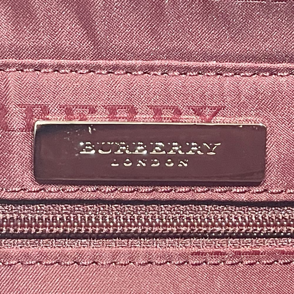 BURBERRY(バーバリー) 編み込み スクエア型 肩掛け ショルダーバッグ キャンバス/レザー レディース【中古B】20240713