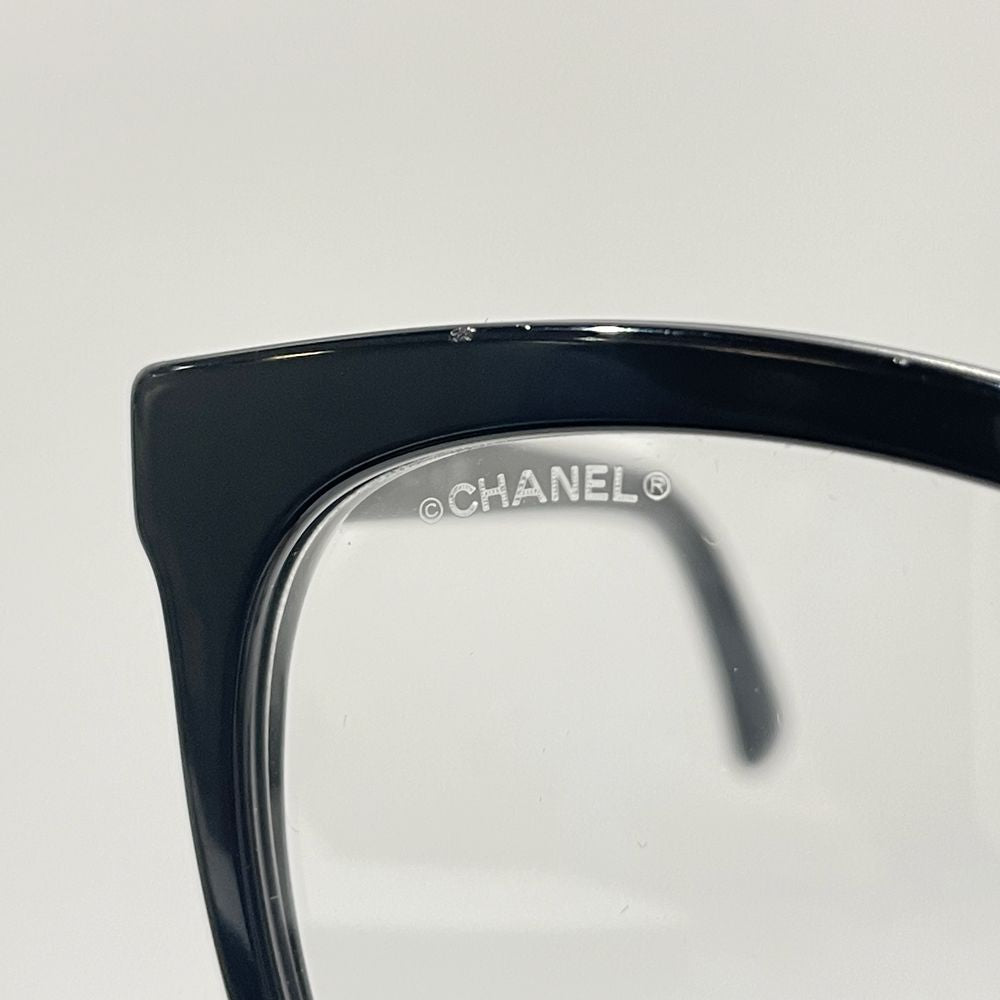 CHANEL(シャネル) チェーン装飾 キャットアイ デミ柄 5215-Q-A サングラス プラスチック/メタル/レザー ユニセックス【中古AB】20240720