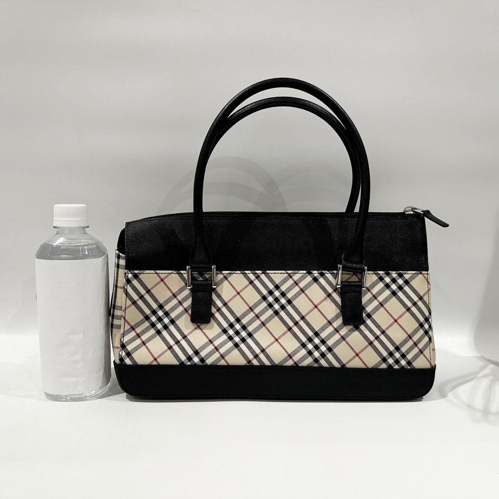 BURBERRY(バーバリー) ロゴ チェック ヴィンテージ ハンドバッグ キャンバス/レザー レディース【中古AB】20240714