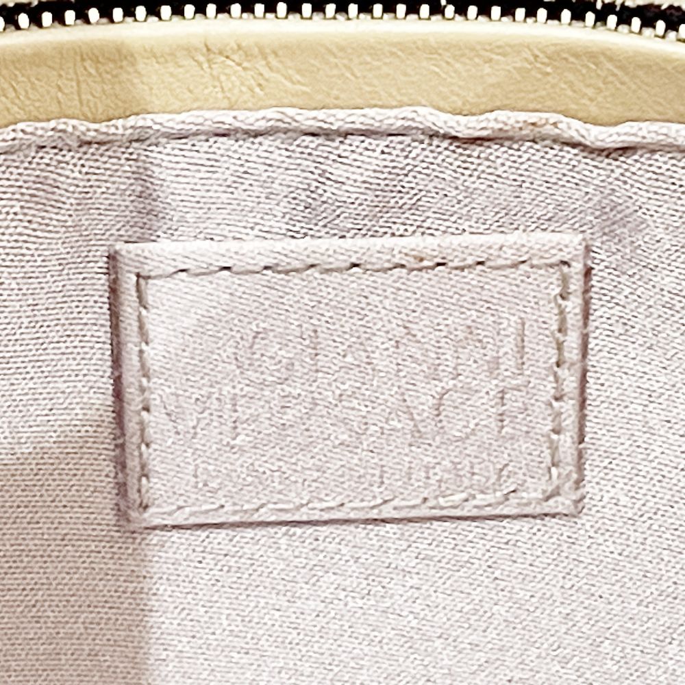 Gianni Versace(ジャンニ・ヴェルサーチ) メデューサ グレカ金具 肩掛け ショルダーバッグ ハラコ/レザー レディース【中古B】20240804