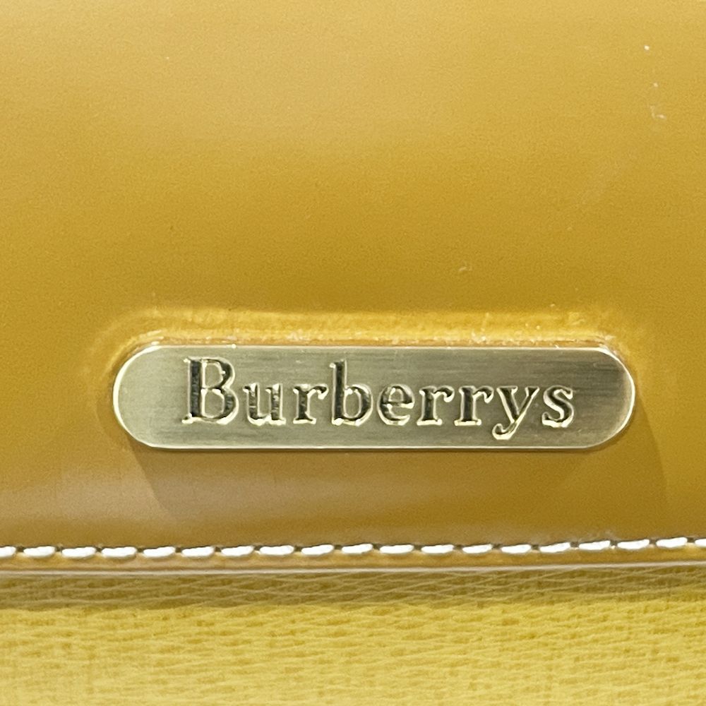 Burberrys(バーバリーズ) ロゴ プレート 内部チェック ヴィンテージ ハンドバッグ レザー レディース【中古B】20240714