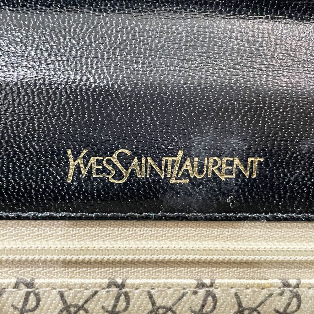 YVES SAINT LAURENT(イヴ・サンローラン) 型押し ヴィンテージ 肩掛け ショルダーバッグ レザー レディース【中古B】20240713