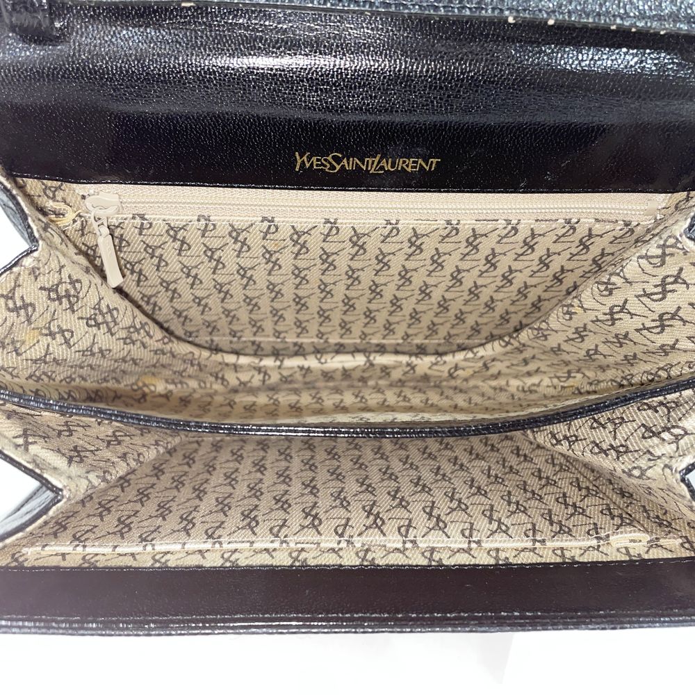 YVES SAINT LAURENT(イヴ・サンローラン) 型押し ヴィンテージ 肩掛け ショルダーバッグ レザー レディース【中古B】20240713