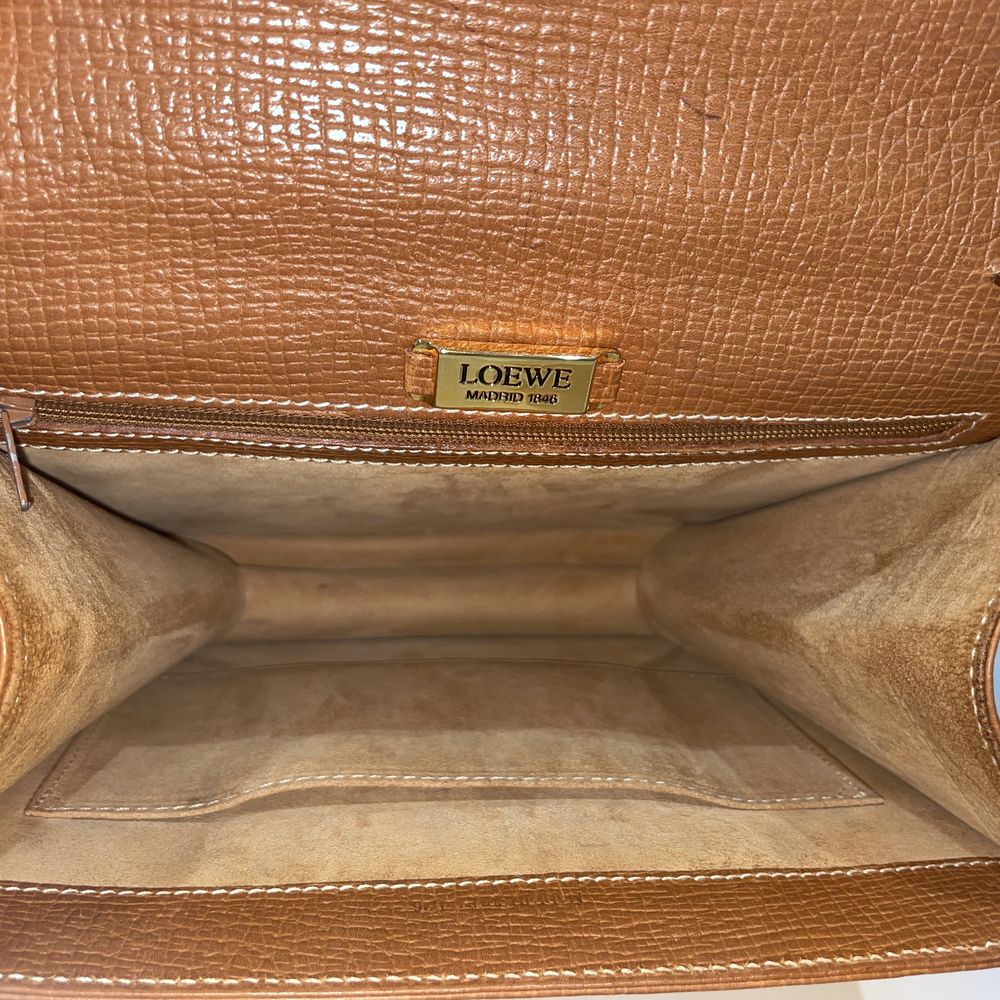 中古B/標準】LOEWE ロエベ バルセロナ トップハンドル ヴィンテージ レディース ハンドバッグ ブラウン20480452