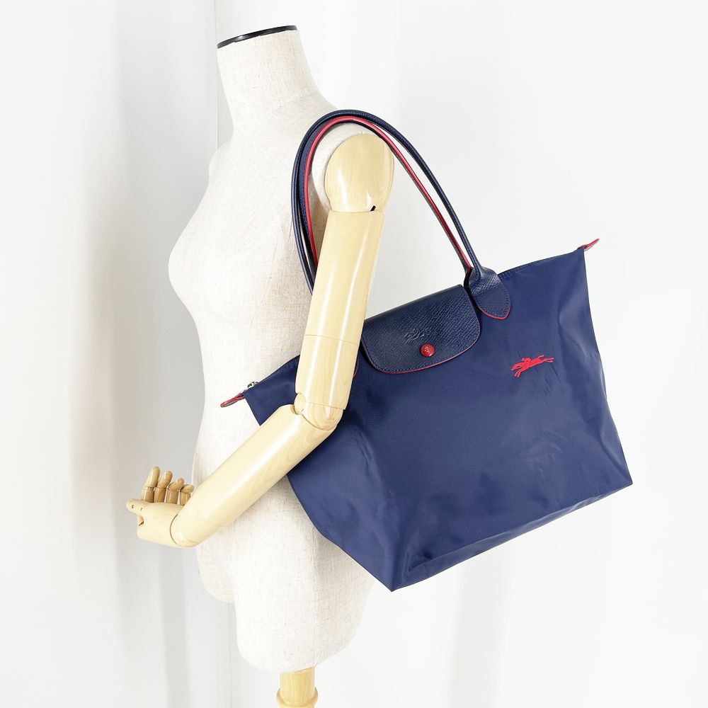 Longchamp(ロンシャン) プリアージュ Sサイズ 折りたたみ トートバッグ ナイロン/レザー レディース【中古AB】20240707