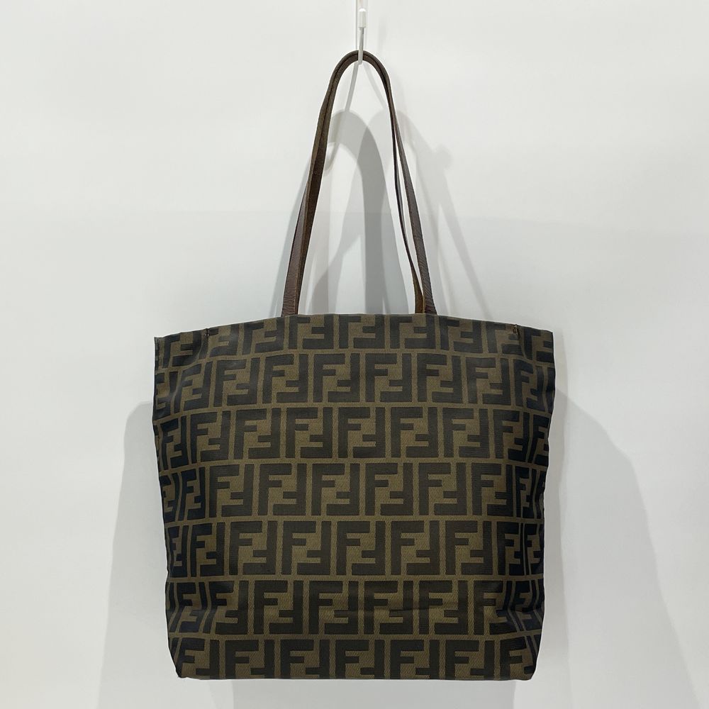 中古B/標準】FENDI フェンディ ズッカ ヴィンテージ レディース トートバッグ ブラウン20480455