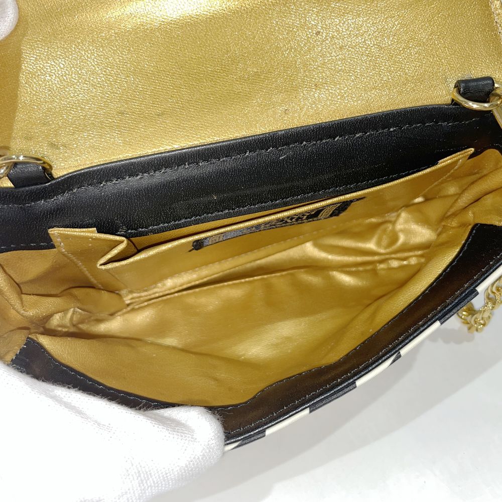 中古B/標準】Gianni Versace ジャンニ・ヴェルサーチ プリント チェーン 2WAY ヴィンテージ レディース ショルダーバッグ 20480456