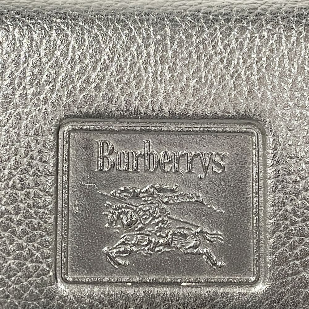 Burberrys(バーバリーズ) ロゴ 内部チェック トップハンドル ヴィンテージ ハンドバッグ レザー レディース【中古AB】20240714