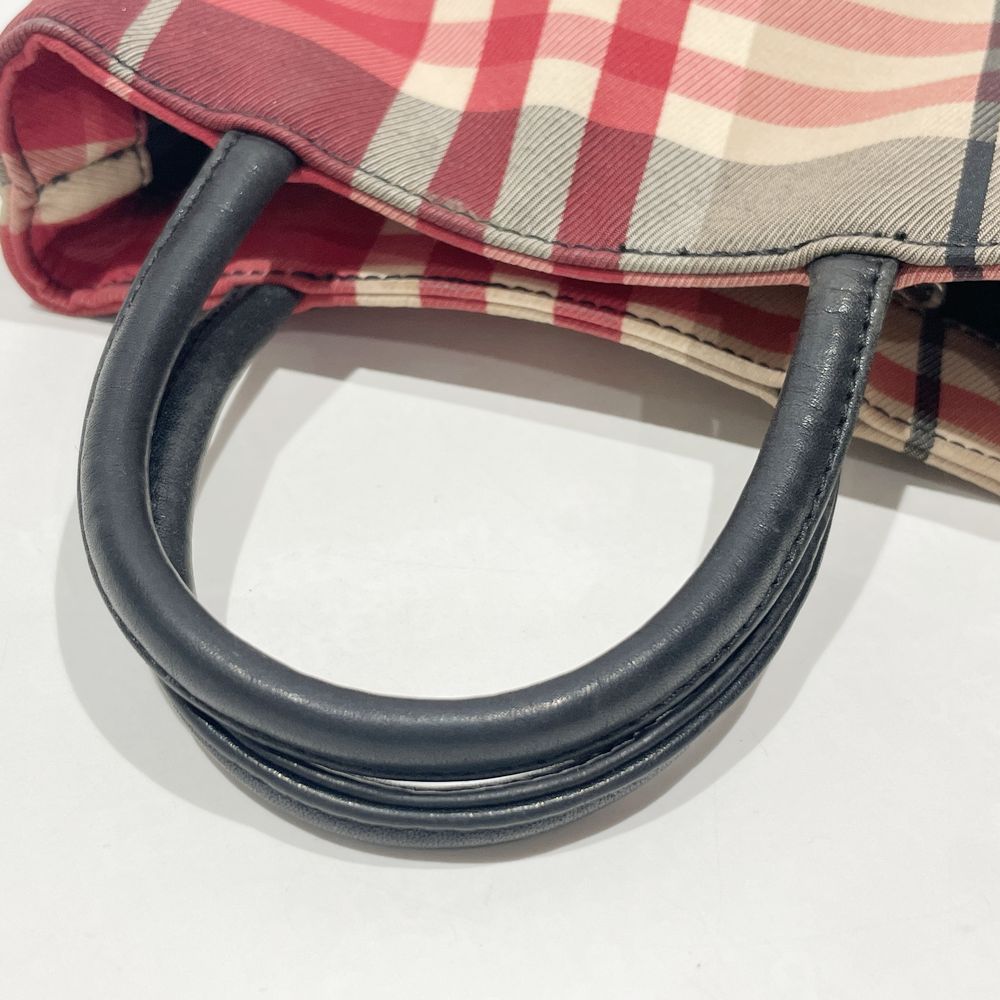 BURBERRY(バーバリー) ロンドン チェック スクエア型 ミニ ハンドバッグ キャンバス/レザー レディース【中古B】20240727