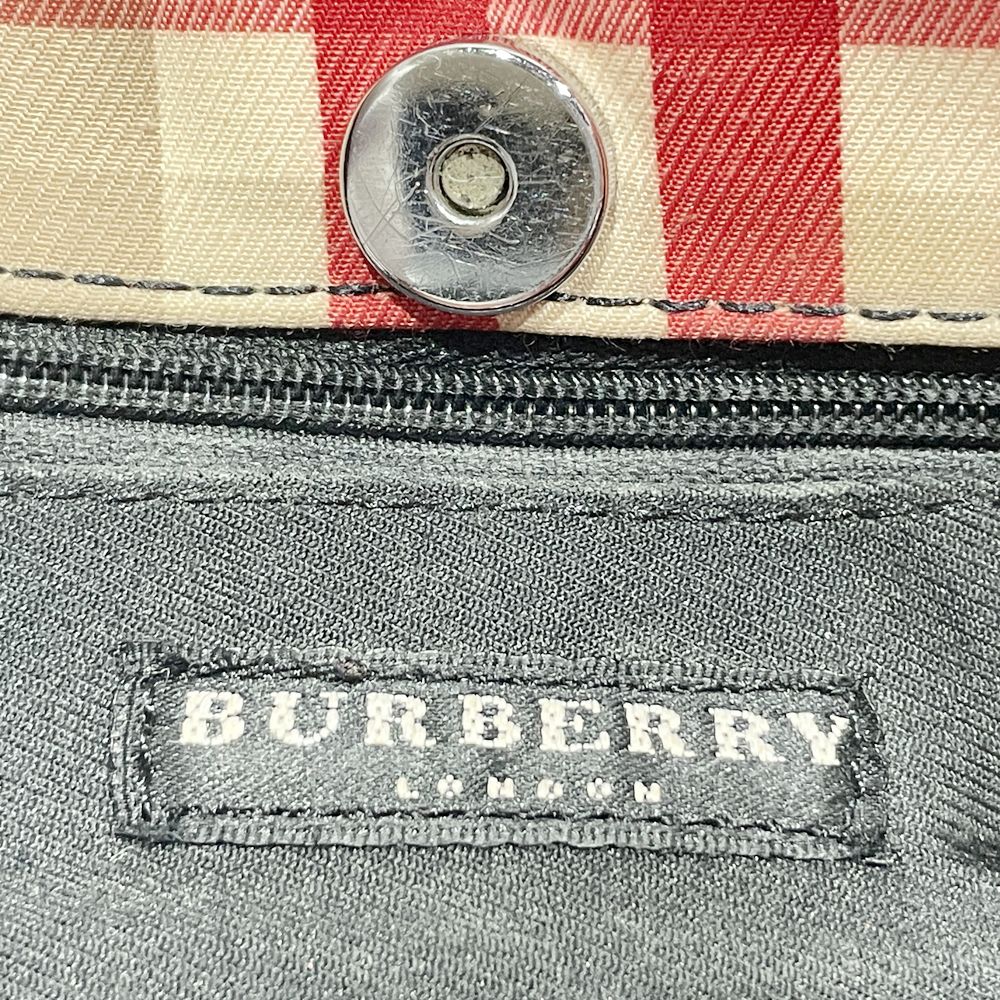 BURBERRY(バーバリー) ロンドン チェック スクエア型 ミニ ハンドバッグ キャンバス/レザー レディース【中古B】20240727