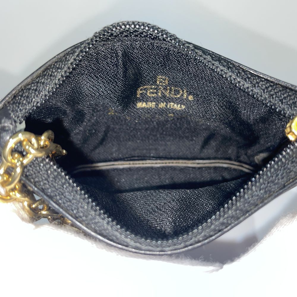 FENDI(フェンディ) ペカン 小銭入れ ヴィンテージ キーチャーム付き コインケース PVC/レザー レディース【中古AB】20240712