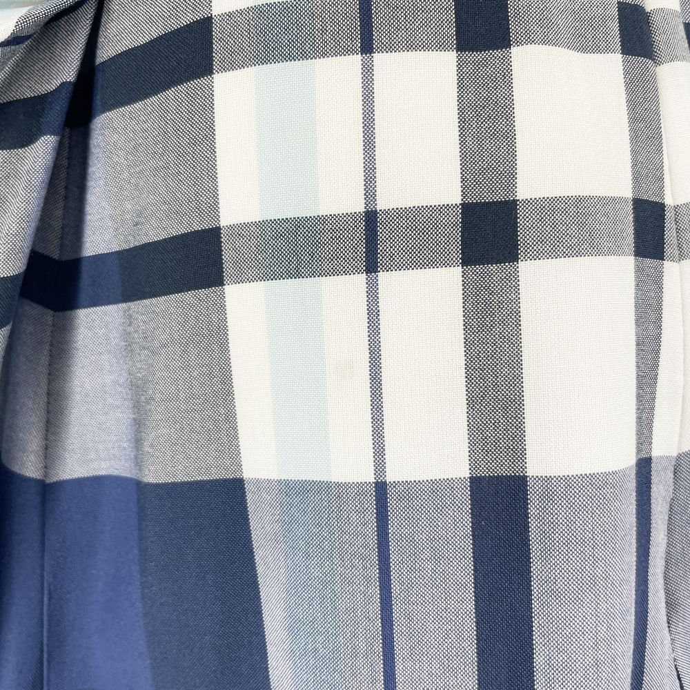 BURBERRY BLUE LABEL(バーバリーブルーレーベル) クレストブリッジ RESTBRIDGE ニット切替 チェック ベルト付 ワンピース アセテート/ナイロン レディース【中古AB】20240728