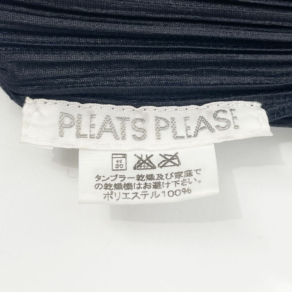 中古B/標準】PLEATS PLEASE プリーツプリーズ イッセイミヤケ プリーツ加工 カットソー＆ロングパンツ サイズ3 レディース セットアップ  ネイビー20480546