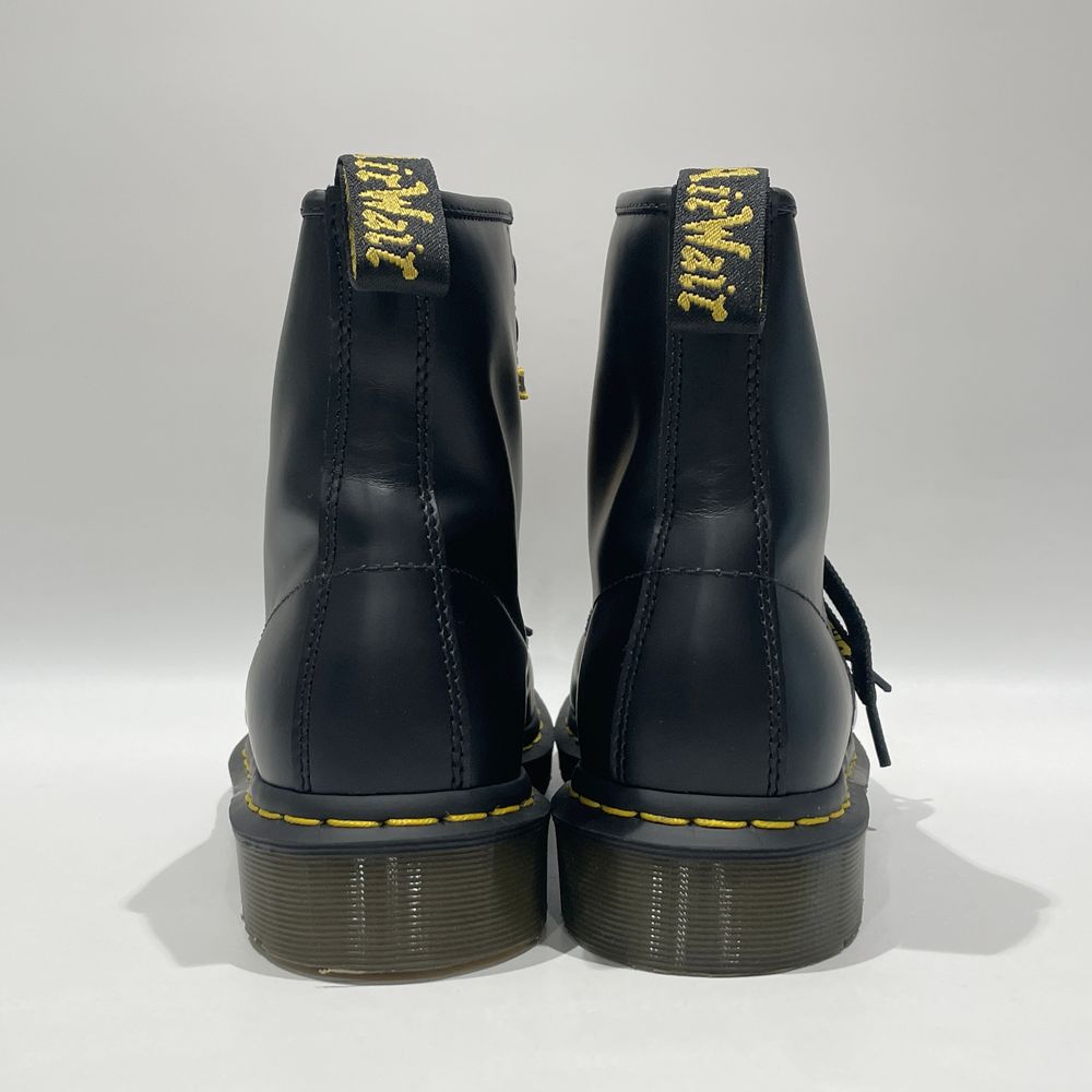 中古AB/使用感小】Dr.Martens ドクターマーチン 1460 8ホール イエローステッチ レースアップ UK7 ユニセックス ブーツ 10072  ブラック20480551