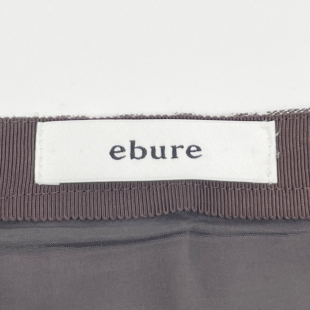 ebure エブール スカート サイズ38 ロング チェック 巻き ラップ ロンハーマン取扱 リネン/コットン/キュプラ レディース【中古A】