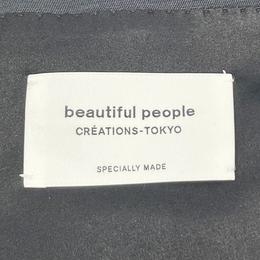 beautiful people(ビューティフルピープル) チェスターコート サイドスリット テーラードジャケット リネン/シルク レディース【中古B】20240721