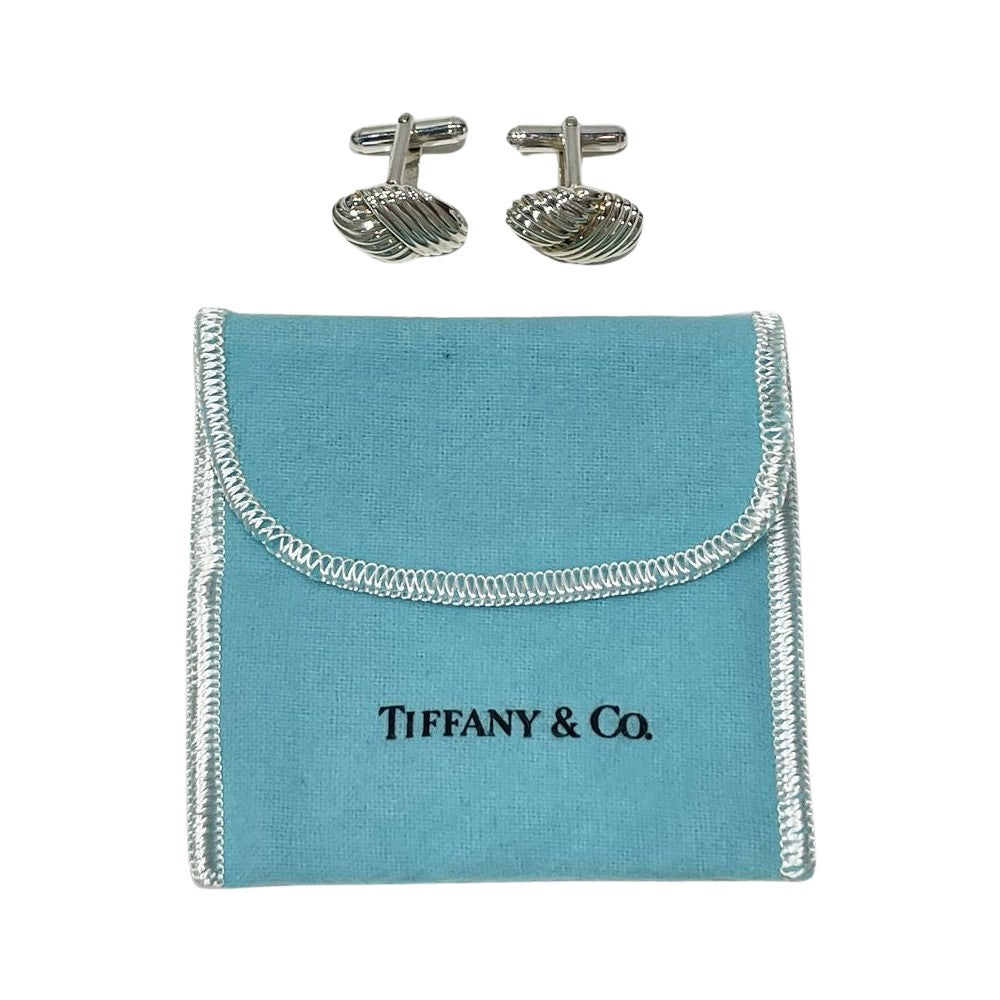 TIFFANY&Co.(ティファニー) ヴィンテージ オーバル ライン カフス シルバー925 メンズ【中古】