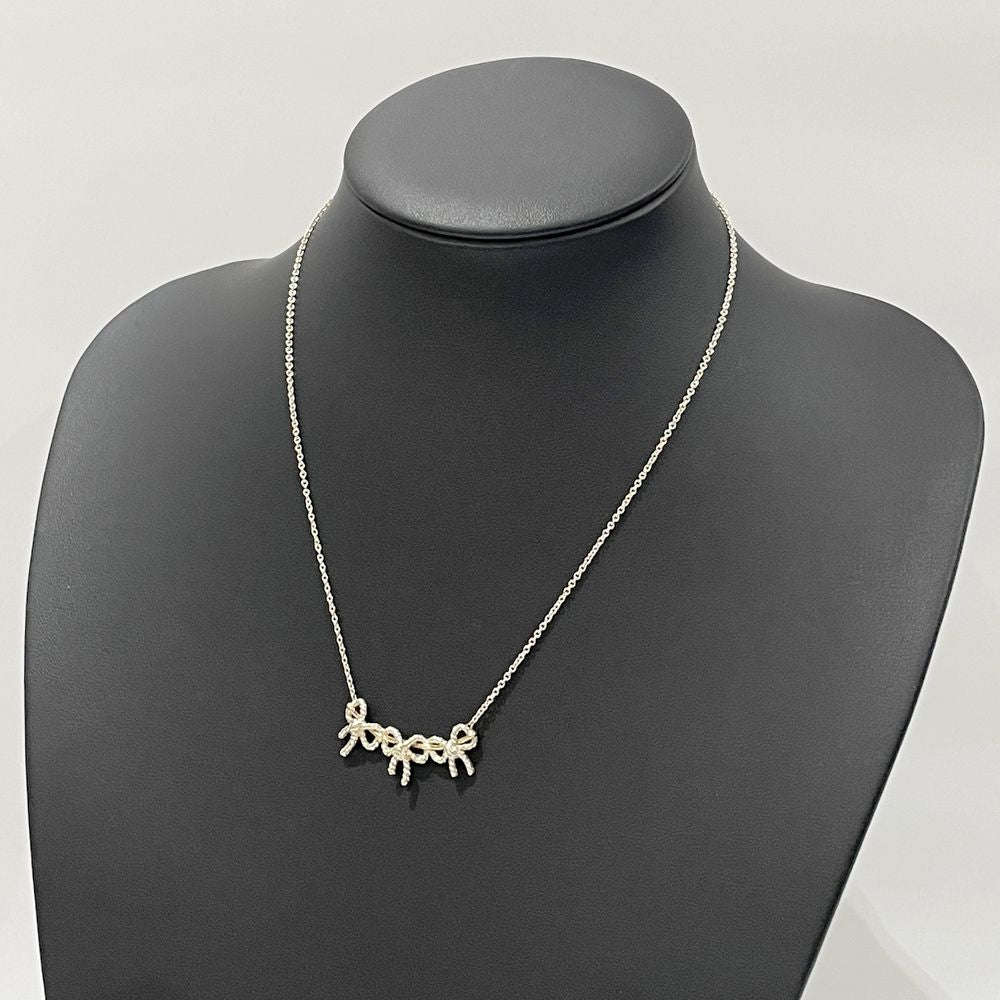 TIFFANY&Co.(ティファニー) トリプルリボン コンビ ネックレス シルバー925/K18イエローゴールド レディース【中古AB】20240305