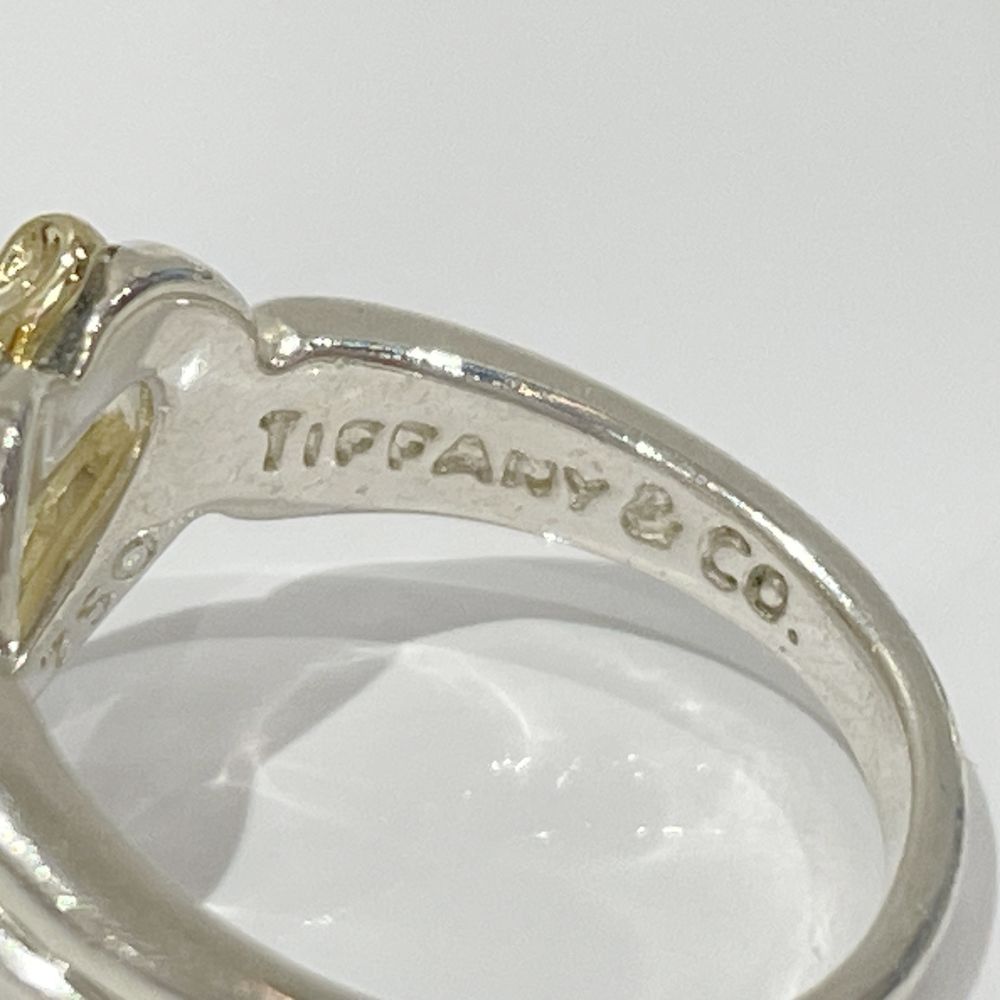 中古B/標準】TIFFANY&Co. ティファニー ハート リボン シルバー925 K18YG レディース リング・指輪 7号  シルバー×ゴールド20480593