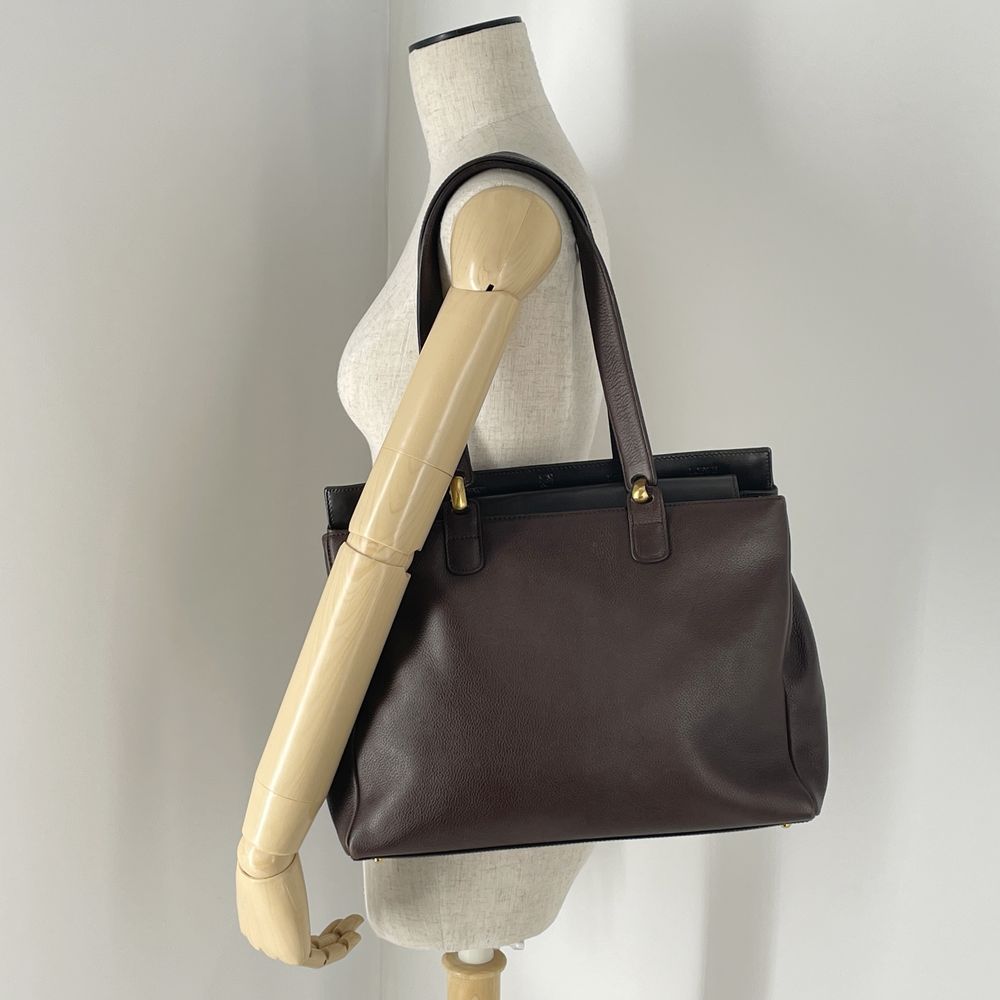 LOEWE(ロエベ) ロゴ アナグラム コンビ ヴィンテージ トートバッグ レザー レディース【中古B】20240713