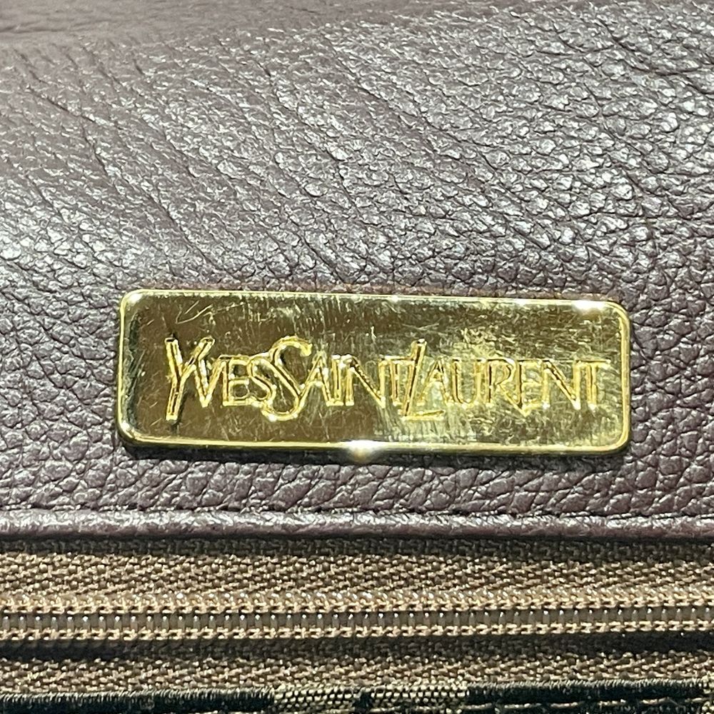 YVES SAINT LAURENT(イヴ・サンローラン) 編み込み トップハンドル ヴィンテージ ハンドバッグ レザー レディース【中古B】20240713