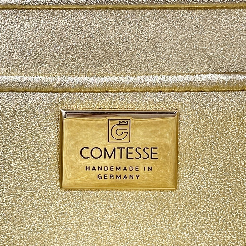 COMTESSE(コンテス) ターンロック金具 2WAY スクエア型 ショルダーバッグ ホースヘアー/レザー レディース【中古AB】20240713