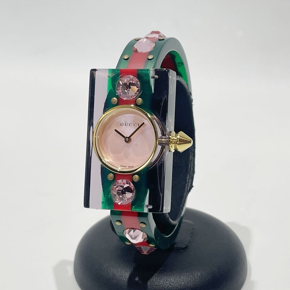 GUCCI(グッチ) ヴィンテージウェブ ピンクシェル YA143523 腕時計 プラスチック レディース【中古】